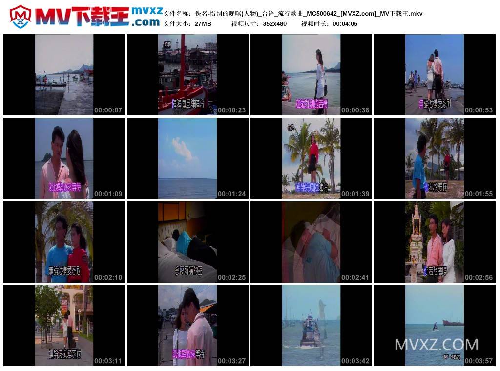 佚名-惜别的晚暝(人物)_台语_流行歌曲_MC500642